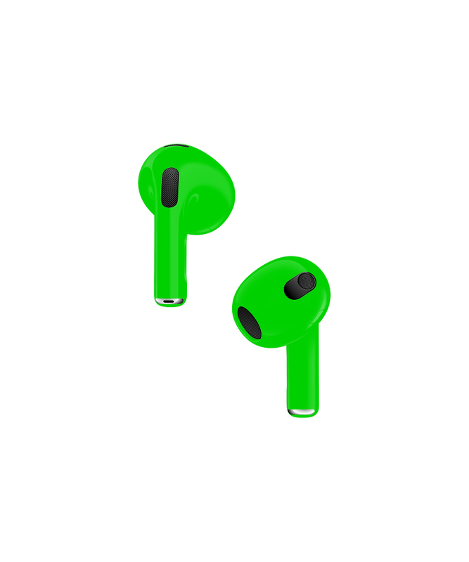 Caviar Customized Apple Airpods (3rd Generation) Glossy Neon Green